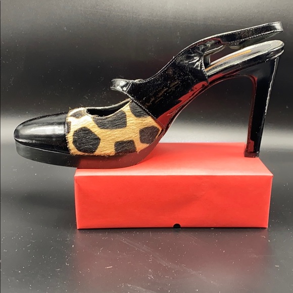 Vintage Via Spiga Patent Leather Mary Janes Animal - Picture 9 of 16